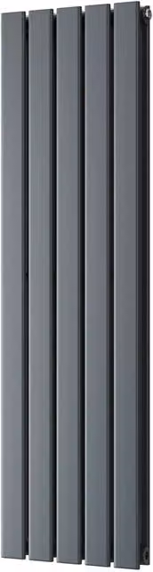 UK Radiators Typhoon Anthracite Flat Tube Vertical Designer Radiator, W: 34.0 cm, H: 120.0 cm – 1