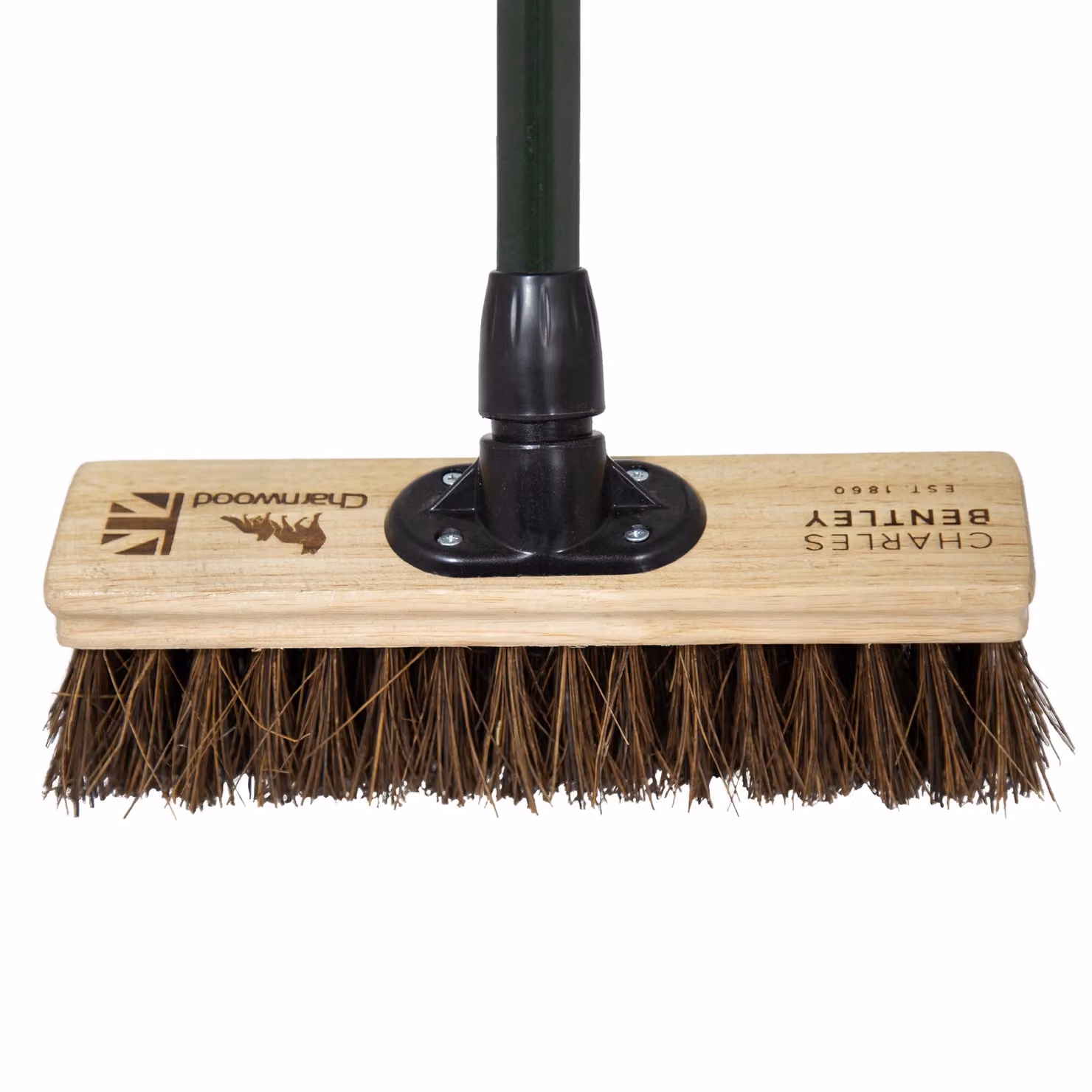 Charles Bentley Wood Bassine Broom in Sand Brown, H 140 x W 30 x D 7 cm – 2