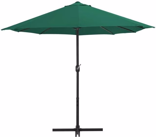 Berkfield Home Green Cantilever Outdoor Parasol with Aluminium Pole, W: 460 cm, D: 270 cm, H: 246 cm