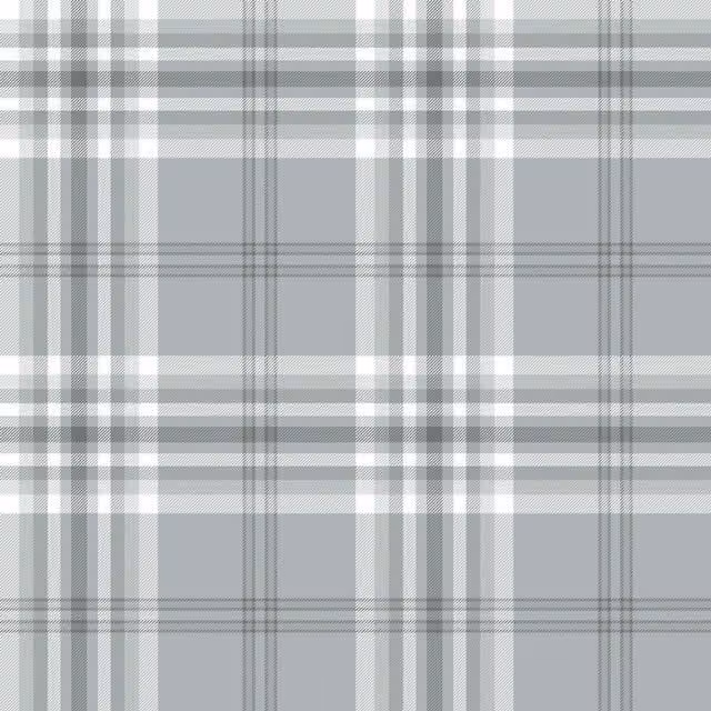 Catherine Lansfield Kelso Checked Wallpaper in Grey, Blue and Silver