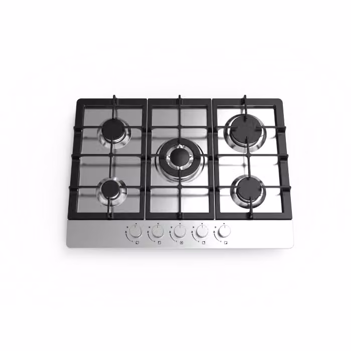 Cata UBGHDFFJ70.1 Built-in Gas Hob with 5 Burners in Metallic Silver Stainless Steel, Width: 68 cm – 3