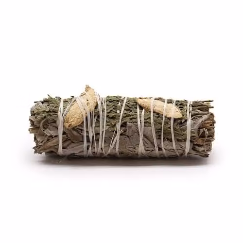 KDMD Green Smudge Stick with White Sage, Ginger and Cedar, W/D/H: 10 x 3 x 3 cm
