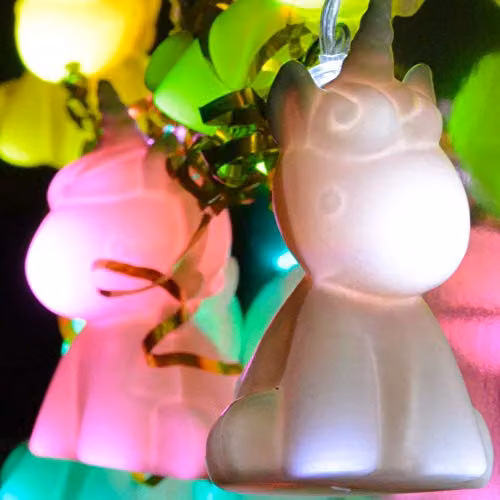 Fizz Creations Multicolour Unicorn Colour Changing LED String Lights – 3