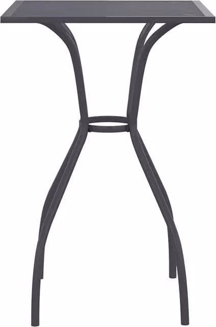Berkfield Home Anthracite Garden Table in Powder Coated Steel, W/D/H: 50 x 50 x 72 cm