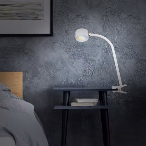 Briloner Rechargeable LED Clip On Reading Lamp with Dimmable CCT and Touch Control, White – 4