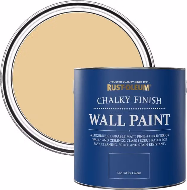 Rust-Oleum Sandstorm Matt Chalky Wall Paint, Yellow, 2.5 l – 1