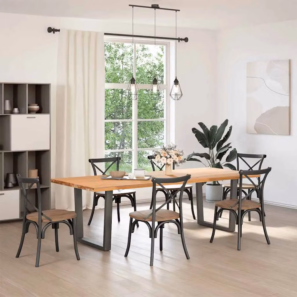 Berkfield Home V-Shape Dining Table Legs, 2 Pieces, Anthracite Steel, H: 72-73.3 cm x W: 80 cm – 2