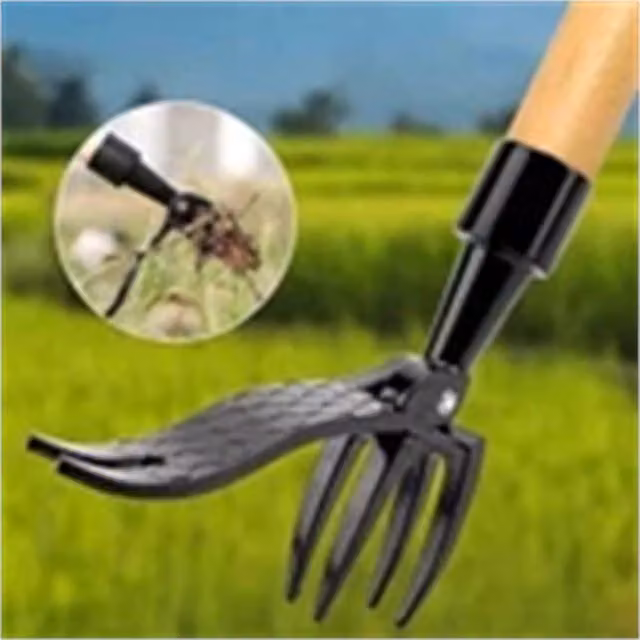 Nordara Manual Lever-Based Stand-Up Weeder Claw Tool in Black Aluminium, 100 g