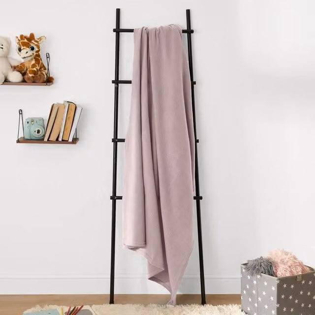 Dreamscene Plain Fleece Throw Blanket in Pink