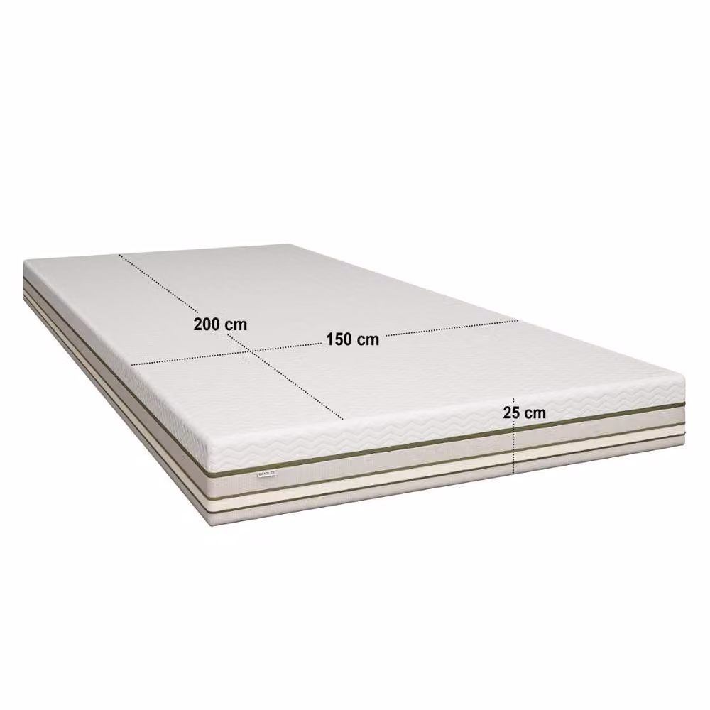 Solace+Co Luxury Comfort Foam Mattress in White, W/D/H: 140 x 200 x 25 cm – 2