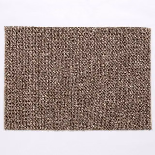 Esselle Delilah Mottled Wool Small Pebble Rug in Taupe, W: 120 cm, L: 170 cm – 1