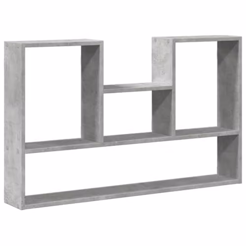 vidaXL Wall Mounted Shelf in Concrete Grey, W: 99 cm, D: 15 cm, H: 60 cm – 1