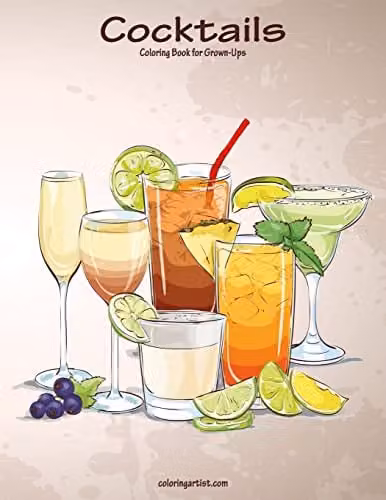 Cocktails Coloring Book for Grown-Ups Volume 1 by Createspace, Multicolour