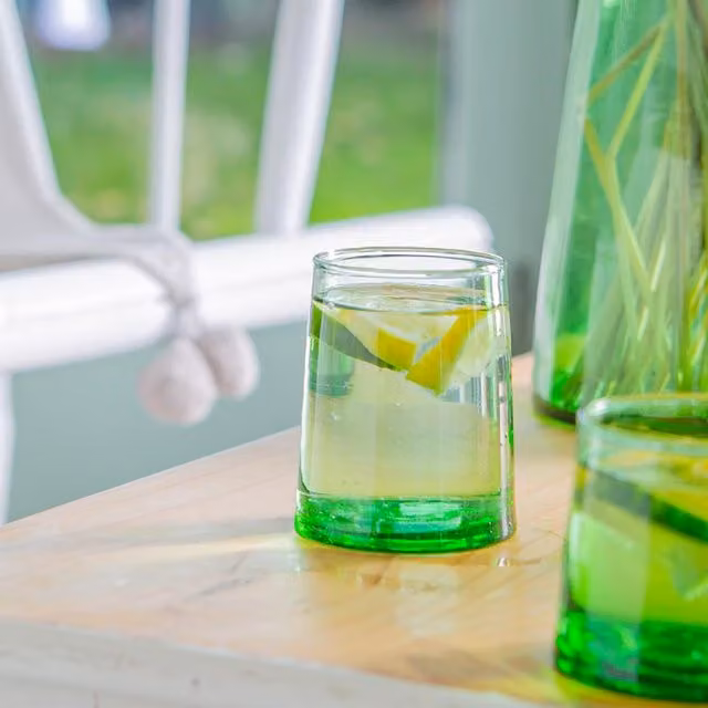 Nicola Spring Green Recycled Glass Tumbler, 260 ml