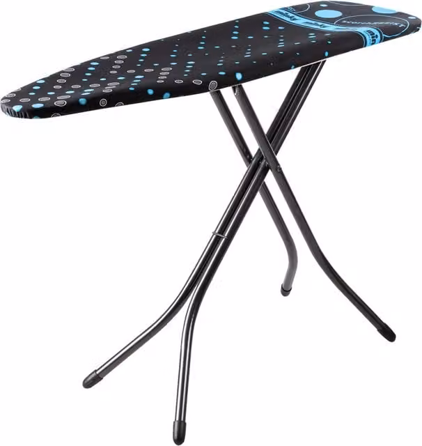 Minky Hot Spot Scorch Resistant Ironing Board with Iron Rest in Blue and Silver