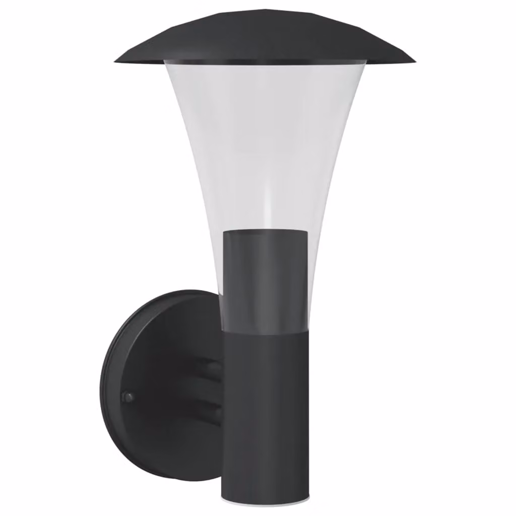 Berkfield Home Black Stainless Steel Outdoor Wall Light for Garden and IP44 Rated – 2
