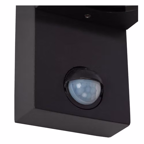 Netlighting Lucide Zaro Black Aluminium Outdoor Wall Spotlight with Motion and Dusk Sensors, IP65, 2x GU10 – 3