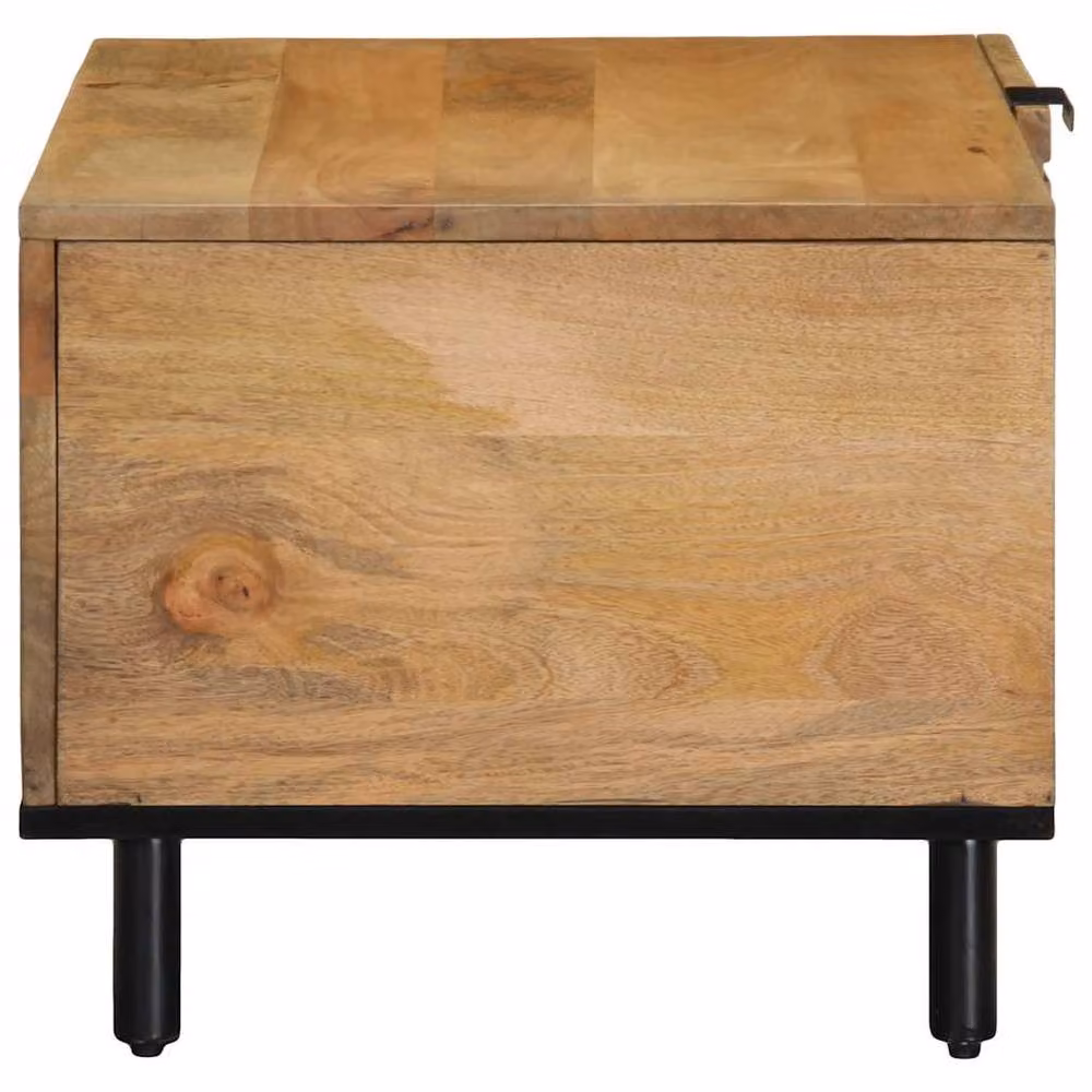 Berkfield Home Beautiful Coffee Table in Brown Solid Mango Wood, W: 80 cm, D: 50 cm, H: 40 cm – 2