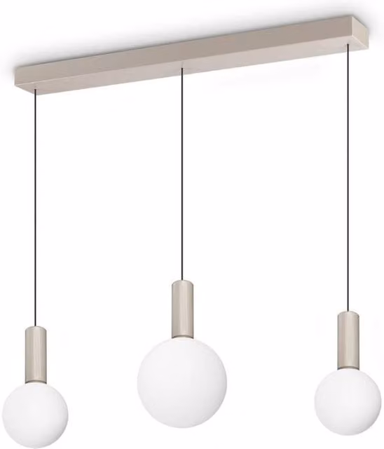 Netlighting Odeon Bar Pendant Ceiling Light in White with 3x LED 3200lm 3000K Warm White