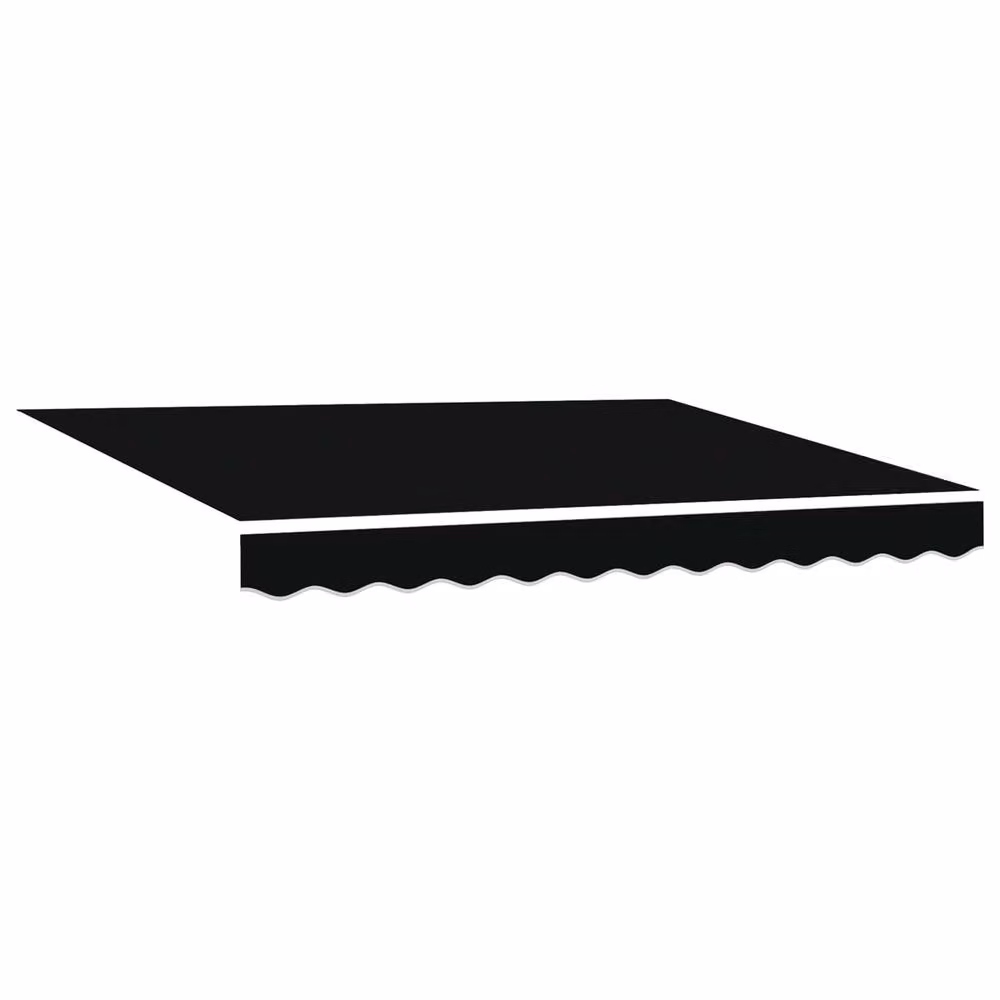 Berkfield Home Manual Retractable Folding Arm Awning with LED in Black, W/D/H: 350 x 250 cm – 2