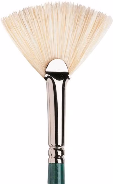 Winsor and Newton Winton No. 13 Fan Hog Brush, Multicolour