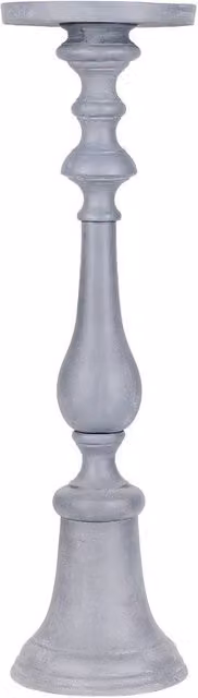Libra Interiors Van Dyk Small Pillar Holder in Grey Stonewash Metal