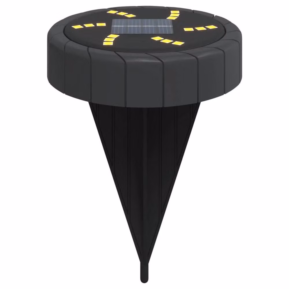 Berkfield Home Solar Ground Lights with Ground Spikes, 4 Pack, Black, Warm White – 3