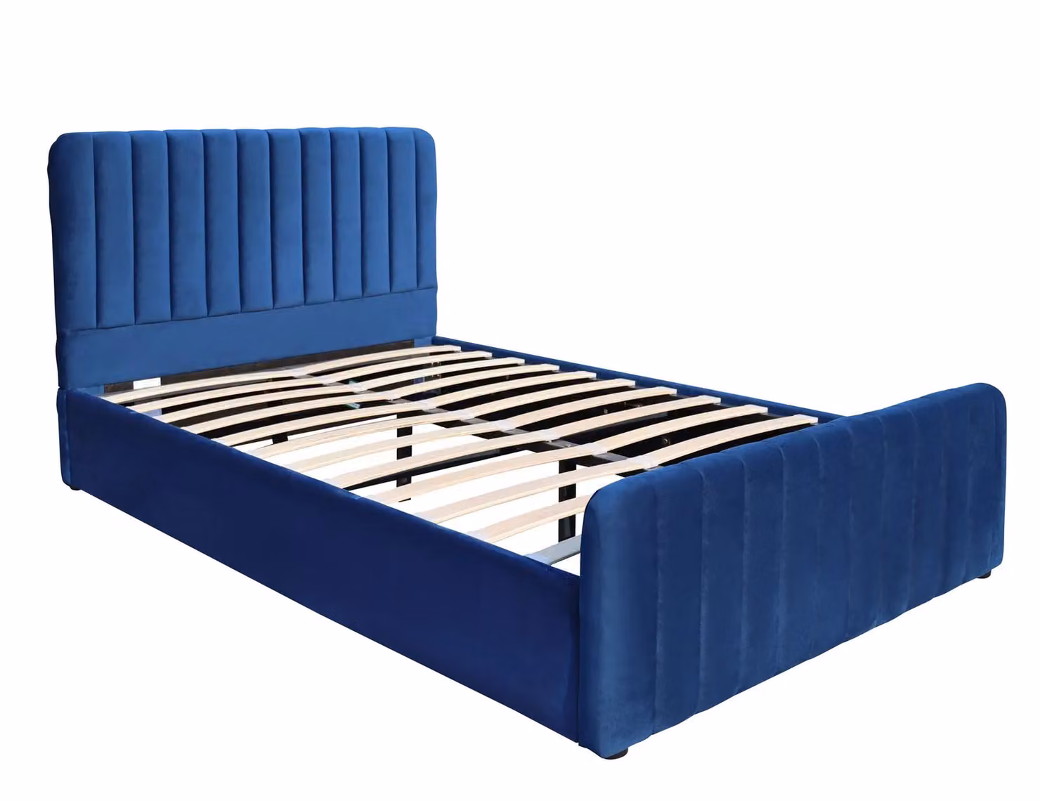 Kosy Koala Blue Velvet Ottoman Gas Lift Storage Bed, W: 140 cm x D: 200 cm – 5