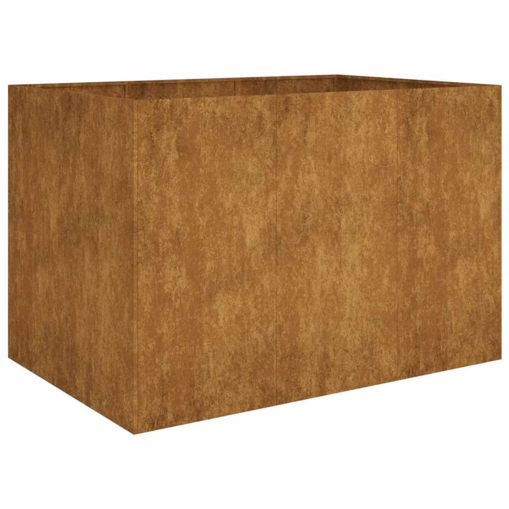 Berkfield Home Garden Corten Steel Raised Bed in Brown, W/D/H: 120 x 80 x 80 cm – 2