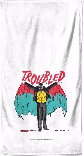 Zavvi Universal Monsters Dracula Supersize Beach Towel, White, W: 140 cm, H: 70 cm, D: 70 cm