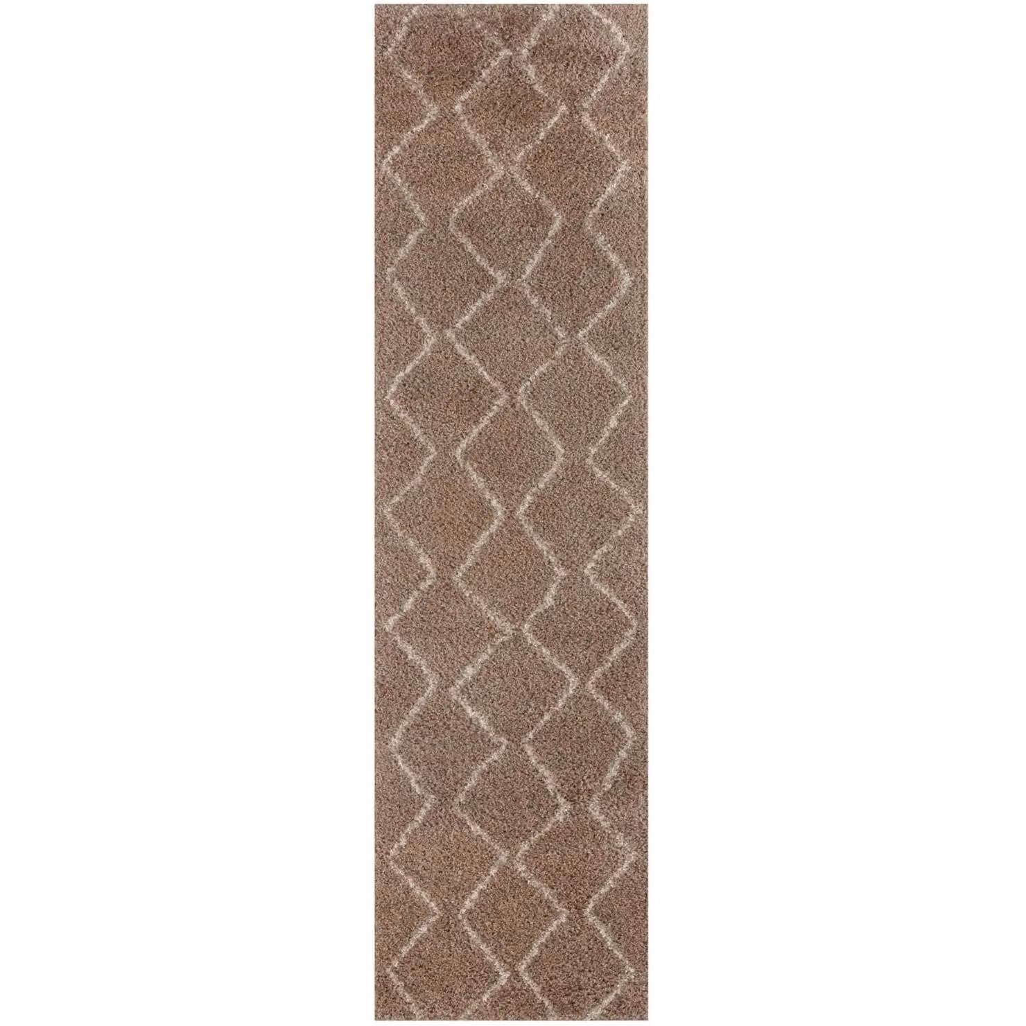 THE RUGS Moroccan Soft High Pile Shaggy Zigzag Rug, Beige, W: 140 cm, L: 200 cm – 2