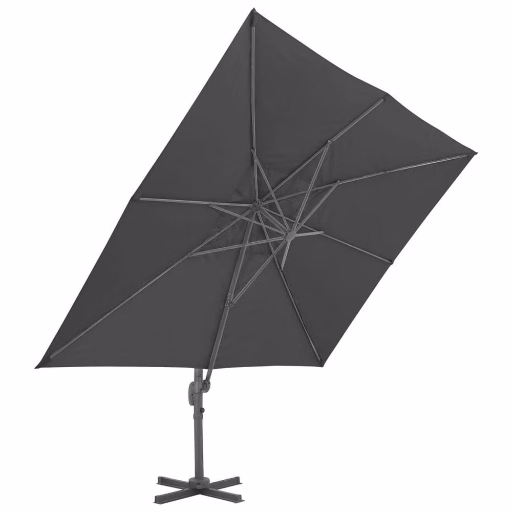 Berkfield Home Cantilever Umbrella with Aluminium Pole, Anthracite and Black, W: 400 cm, D: 300 cm – 2