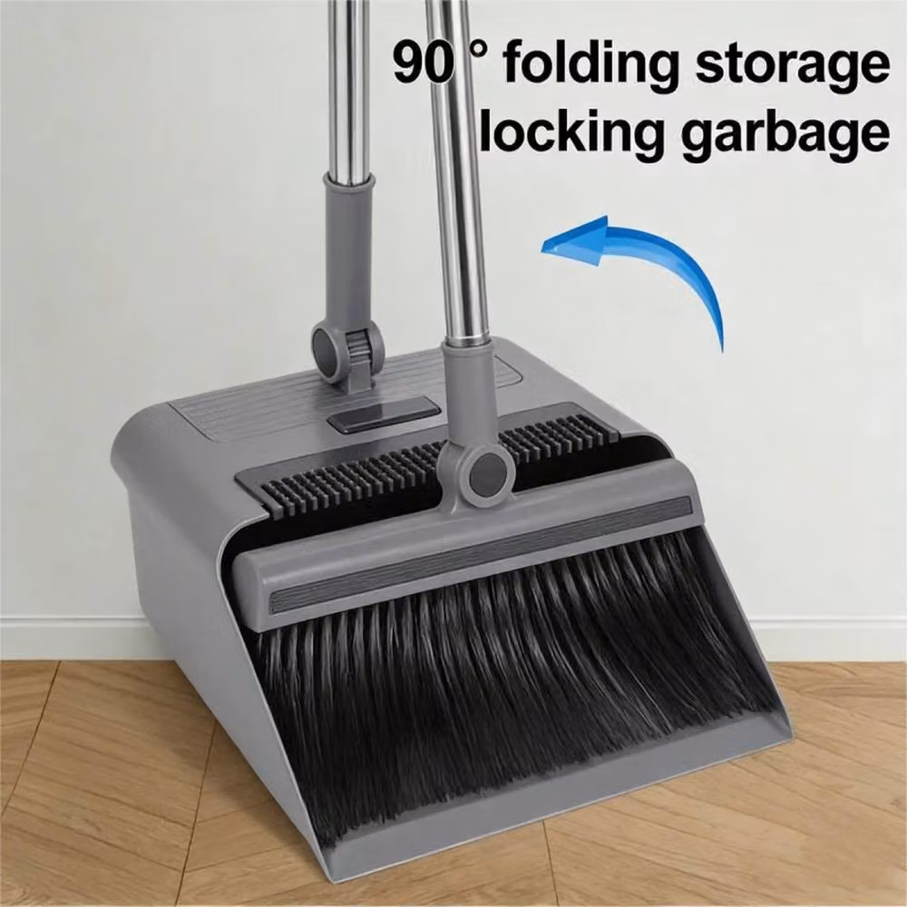 PAWNORA 3 in 1 Broom and Dustpan Combo Set, Grey – 3