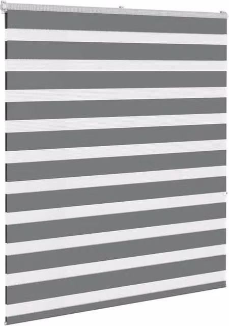 Berkfield Home Elegant Zebra Blind in Dark Grey, W: 130 cm, H: 150 cm – 1