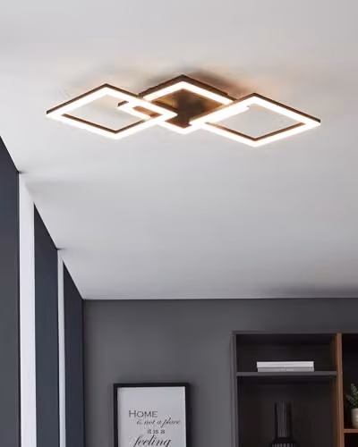 Eglo Connect.z Paranday-Z Smart LED Ceiling Light, Black, W/D/H: 65 x 65 x 31 cm – 2