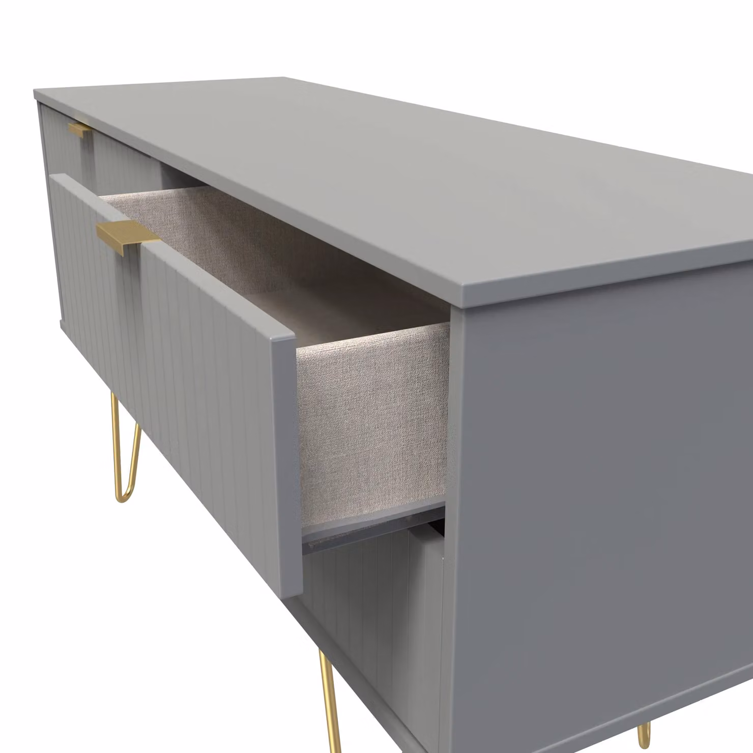 Ready Assembled 2 U Bexley 4 Drawer Bed Box in Dark Grey, Small – 2