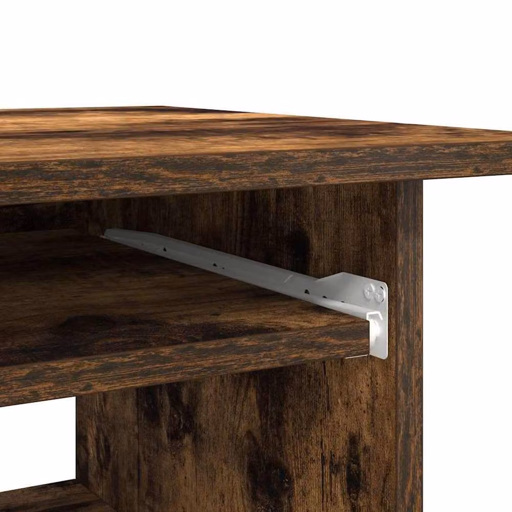 Berkfield Home Computer Desk in Smoked Oak Brown, W/D/H: 80 x 45 x 74 cm – 5