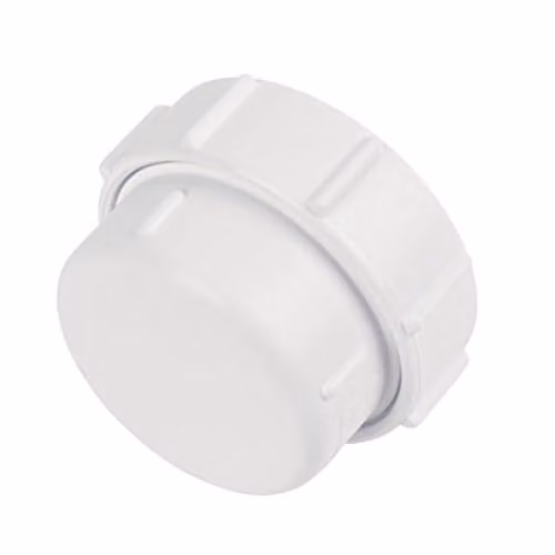 McAlpine T23U 1.5 inch Multifit Waste Pipe Blank Cap in White Polypropylene