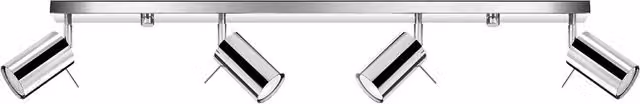 Sollux Lighting RING 4 Modern Adjustable Ceiling Lamp in Black and Chrome