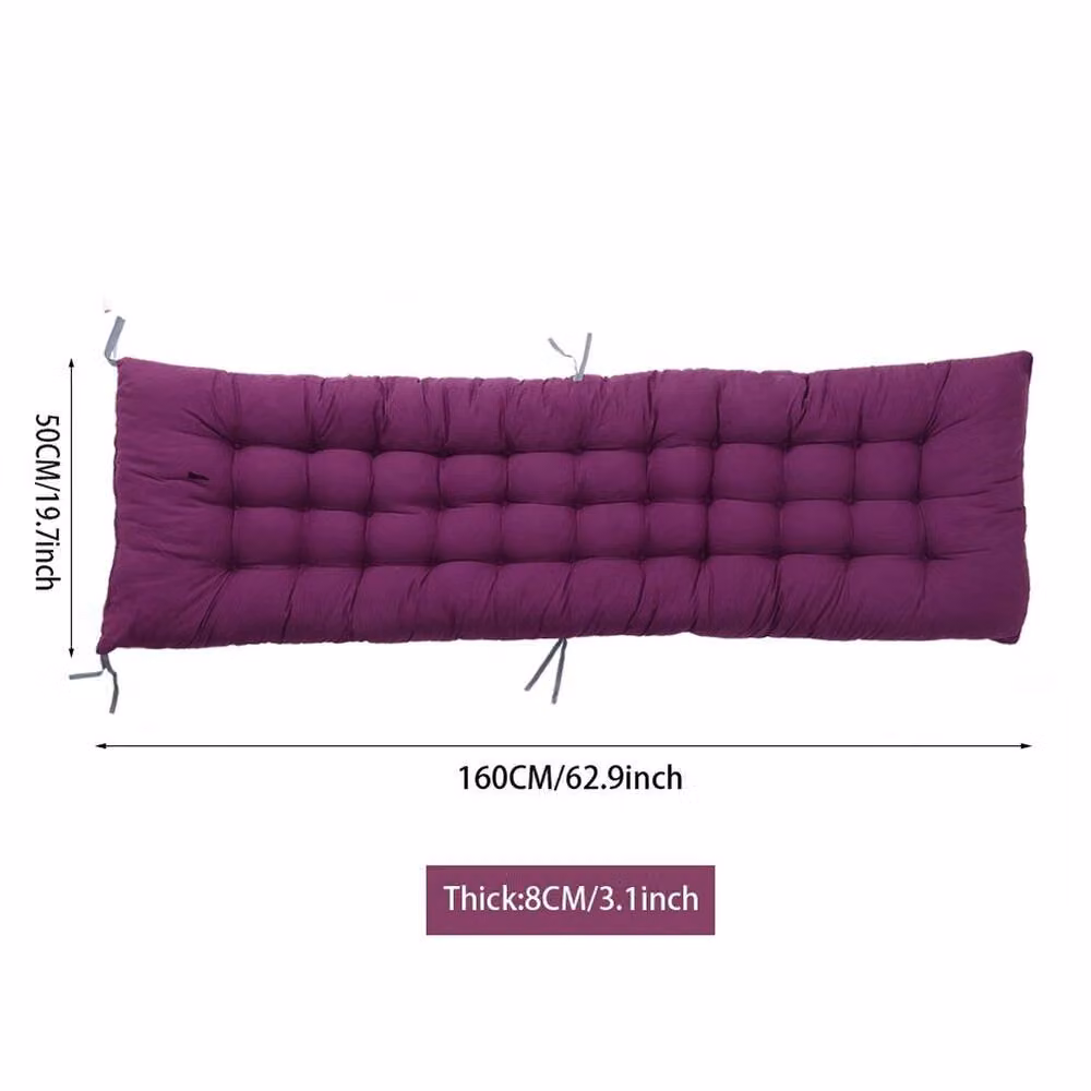 VOGREX Purple Cotton Sun Lounger Cushion and Outdoor Recliner Window Seat Pad, W: 160 cm, D: 50 cm – 2