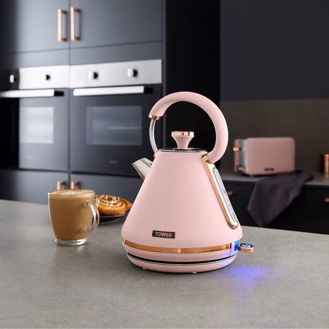 Tower Cavaletto Cordless Kettle 1.7L 3kW in Pink and Gold – 6