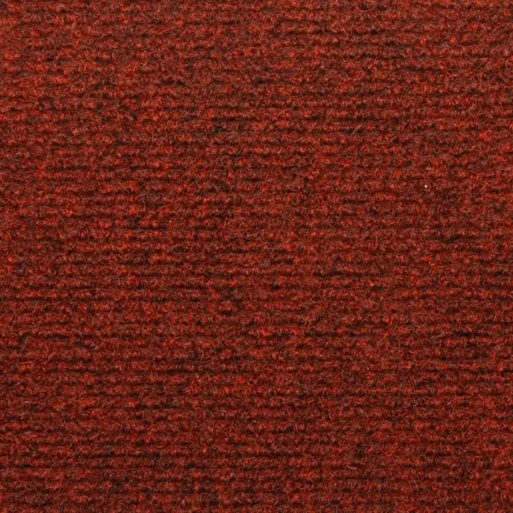 Berkfield Home Red Needle Punch Stair Mats, 15 Piece Set, W/D/H: 65 x 21 x 4 cm – 5