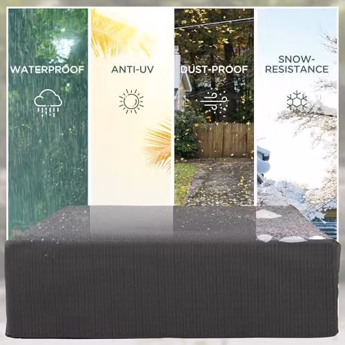 Outsunny Waterproof Grey Garden Furniture Cover for Patio Sets, W/D/H: 235 x 190 x 90 cm – 3