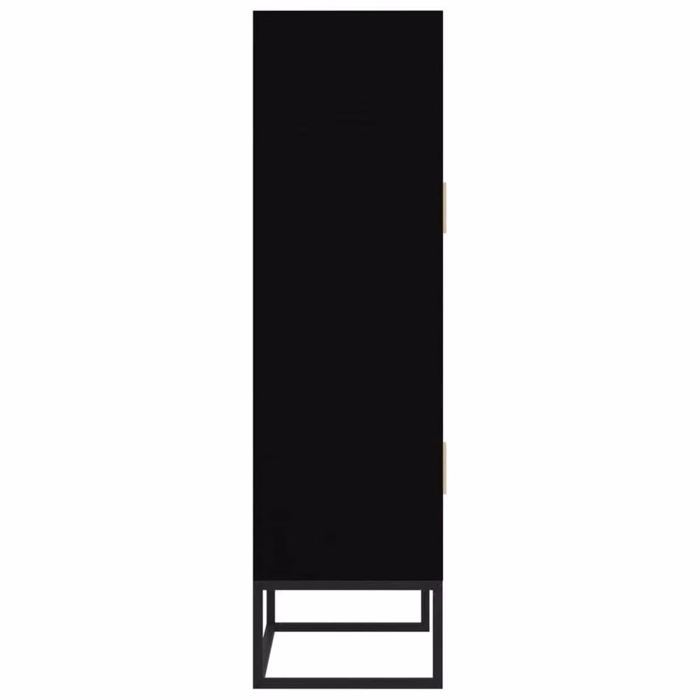 Berkfield Home Black Scandinavian Highboard with Hinged Doors and Internal Shelves, W/D/H: 70 x 35 x 125 cm – 4