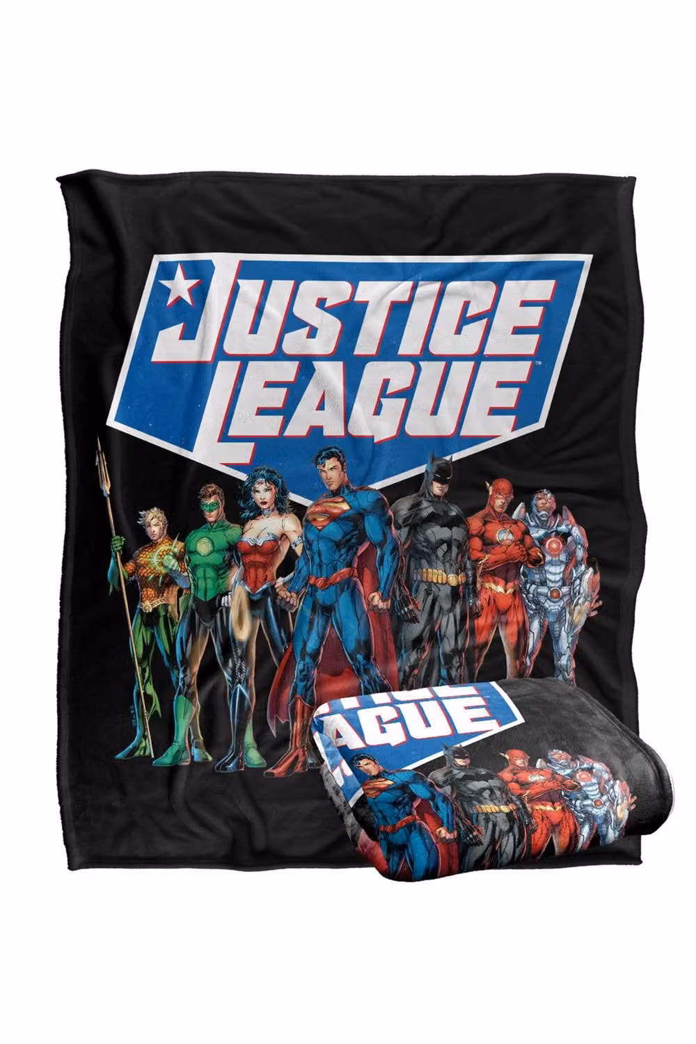 LOGOVISION Justice League Modern Line Up Super Soft Silky Touch Fleece Throw Blanket, Multicolour, W: 152 cm, D: 127 cm – 7