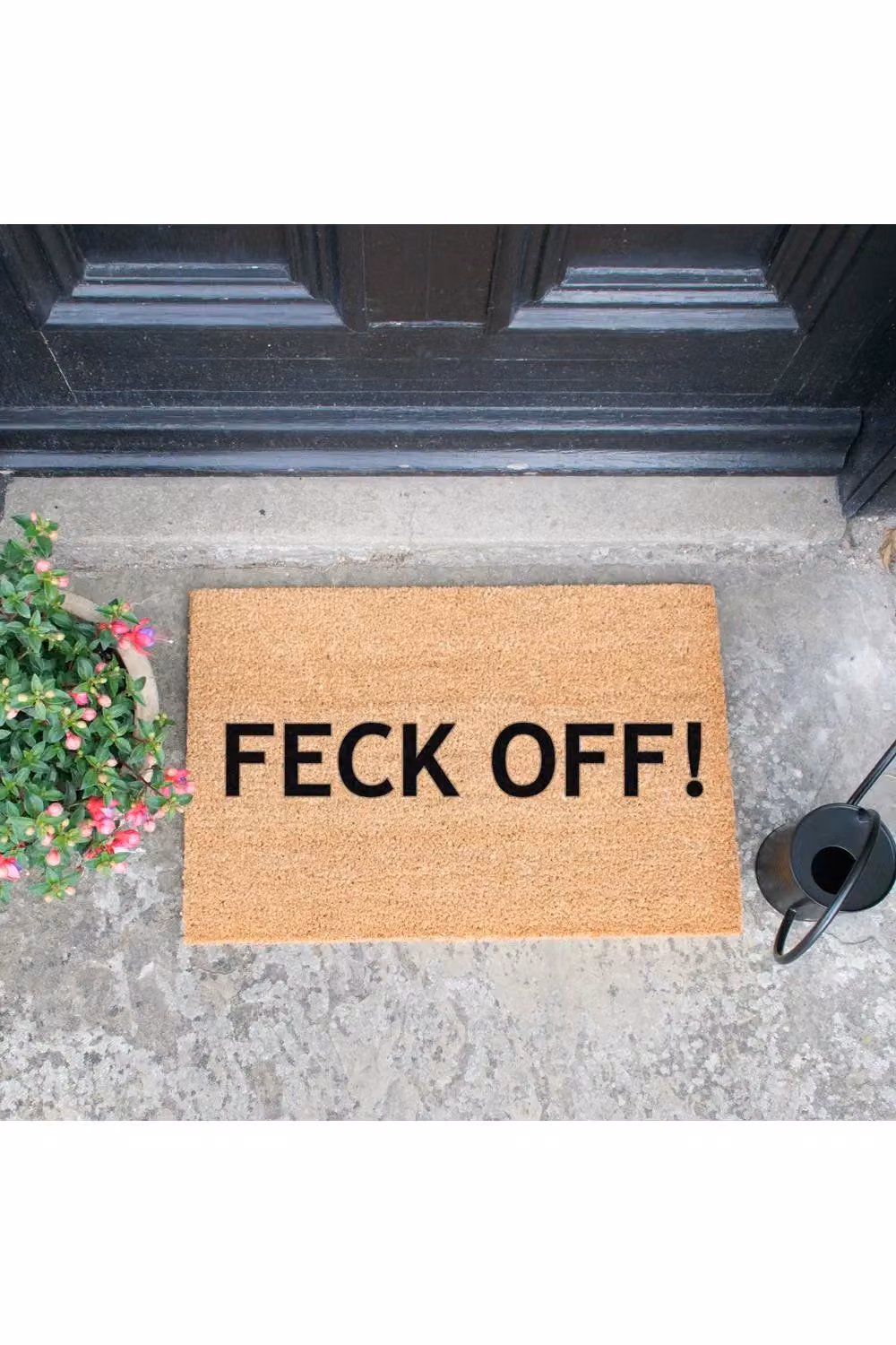 Artsy Mats Feck Off Doormat in Black, Coir and Natural Rubber, W: 60 cm, D: 40 cm – 2