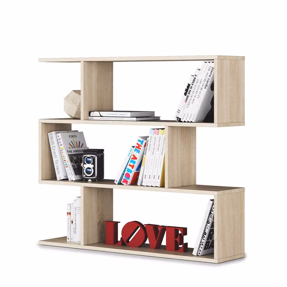 CALICOSY Athena 3-Tier Freestanding Shelf in White, W: 110 cm – 3