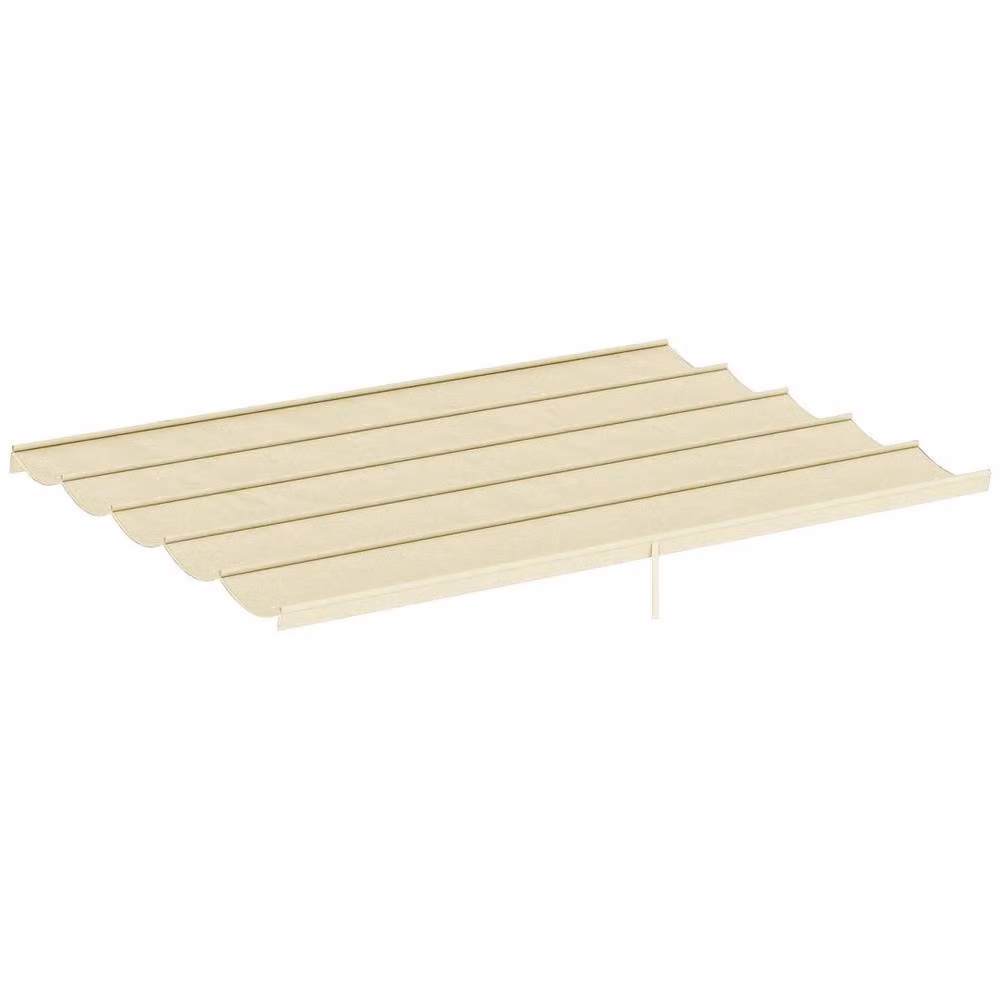 EONLION Polyester Pergola Cover Replacement in Beige, W: 350 cm, D: 260 cm, H: 100 cm – 4