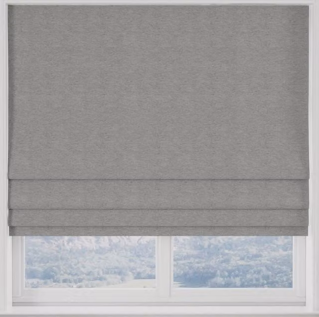 Kensington Made to Measure Blackout Roman Blind in Dove Grey Polyester