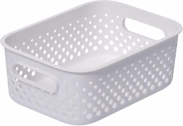 SmartStore Essence Small Lavender Organiser Storage Basket in White, 1.6 l – 1